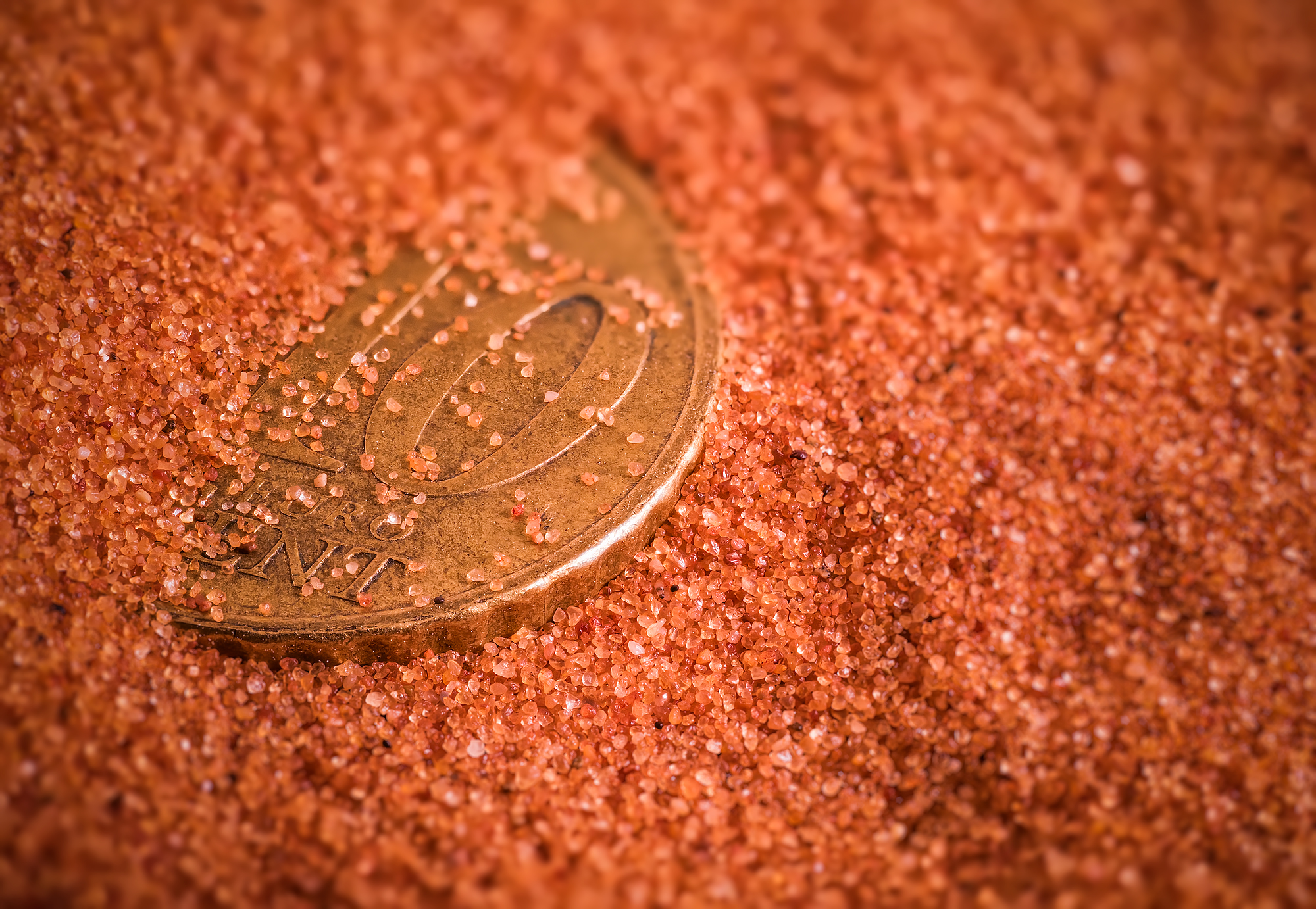 fotografía macro de arena del Sahara